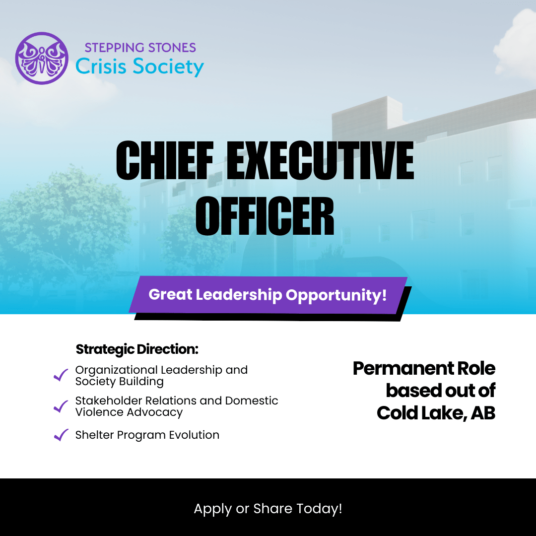 Stepping Stones Crisis Society Career Opportunities. Chief Executive Officer.