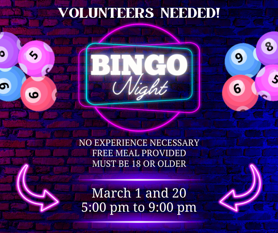 Bingo Night neon sign for March 20